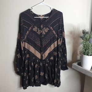 Free people grey tan dress